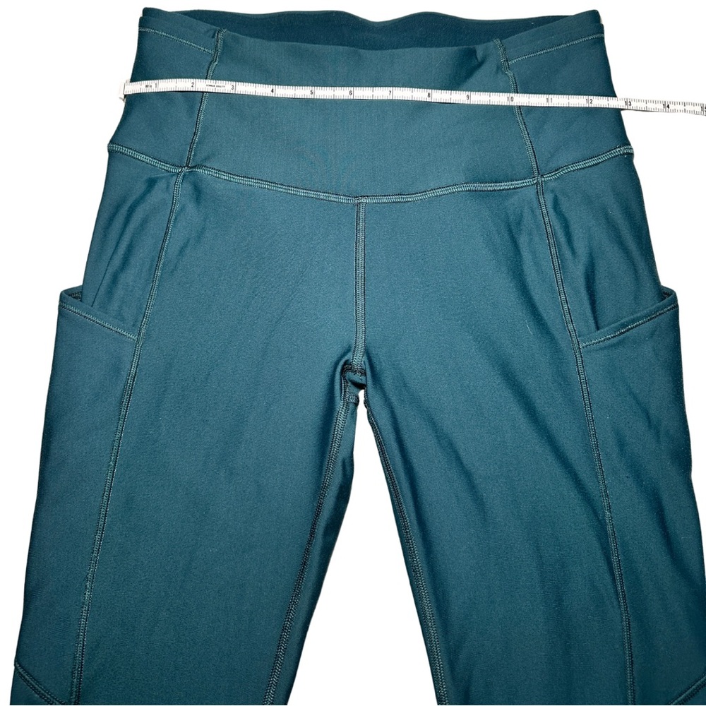 Lululemon Fast and Free Fleece Ligned Leggings Teal Blue Size 6 - Picture 8 of 16